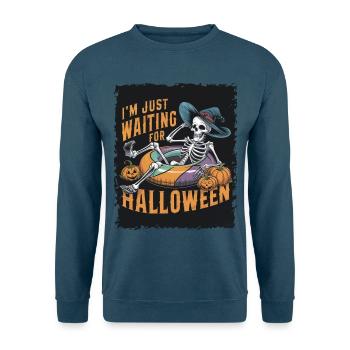 Ich Warte Nur Auf Halloween - Unisex Pullover - Indigoblau - Vorne