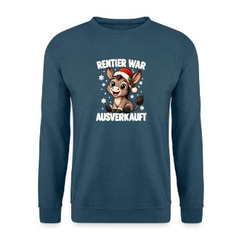 Rentier War Ausverkauft Esel Weihnachten Lustig - Unisex Pullover - Indigoblau - Vorne