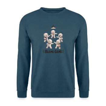Blame Game Bürokarikatur - Unisex Pullover - Indigoblau - Vorne
