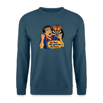 PopArt Dartboard Drama - Unisex Pullover - Indigoblau - Vorne