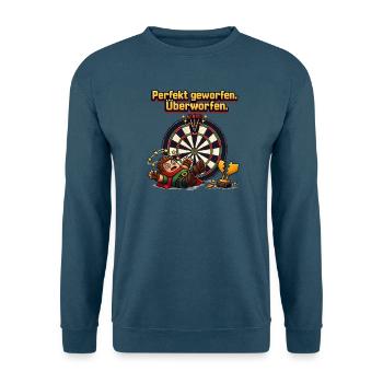 Perfekt getroffen Überworfen - Unisex Pullover - Indigoblau - Vorne