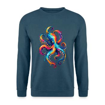 Prismatischer Oktopus - Unisex Pullover - Indigoblau - Vorne