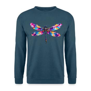 Prismatische Libelle - Unisex Pullover - Indigoblau - Vorne