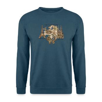 Abenteuerliche Liebe unter Denkmälern - Unisex Pullover - Indigoblau - Vorne