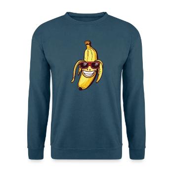 Lachende Banane mit Sonnenbrille - Unisex Pullover - Indigoblau - Vorne