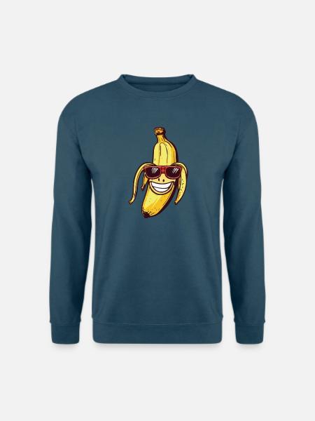 Lachende Banane mit Sonnenbrille - Unisex Pullover - Indigoblau