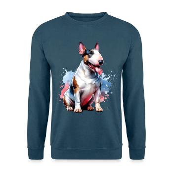 Bullterrier Geschenk - Unisex Pullover - Indigoblau - Vorne