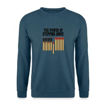 The Power of Stepping Away – Burnout & Achtsamkeit - Unisex Pullover - Indigoblau - Vorne