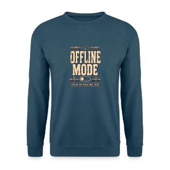 Offline Mode – Digital Detox Vintage Western - Unisex Pullover - Indigoblau - Vorne