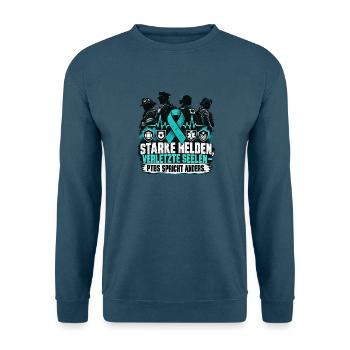 STARKE HELDEN VERLETZTE SEELEN PTBS - Unisex Pullover - Indigoblau - Vorne