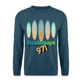 Guadeloupe 971 Strand- und Urlaubsfarben - Unisex Pullover - Indigoblau - Vorne