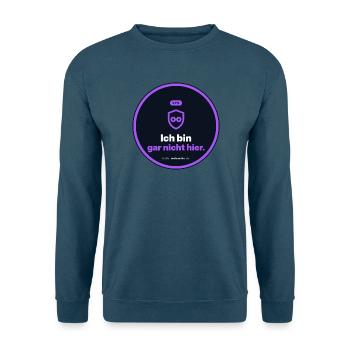 Ich Bin Gar Nicht Hier. VPN Nerd Shirt - Unisex Pullover - Indigoblau - Vorne