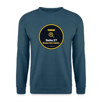 Seite 2? Kenn Ich Nicht. SEO Marketing Shirt - Unisex Pullover - Indigoblau - Vorne