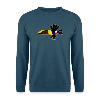 Schrulliger Fukan-Fukan-Kastanien-Mandibel-Toukan - Unisex Pullover - Indigoblau - Vorne