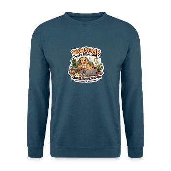 Pawsome Homeoffice Napper - Unisex Pullover - Indigoblau - Vorne