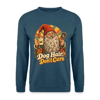 Weihnachten Wichtel Dog Hair Dont Care - Unisex Pullover - Indigoblau - Vorne
