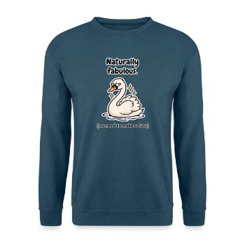 Natürlich fabelhafter finnischer Schwan - Unisex Pullover - Indigoblau - Vorne