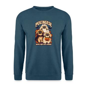 Spooky Night Loyal Company – Pekingesisches Halloween - Unisex Pullover - Indigoblau - Vorne