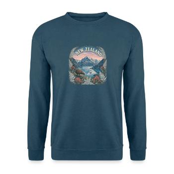 New Zealand – Neuseeland Natur Reise Art - Unisex Pullover - Indigoblau - Vorne