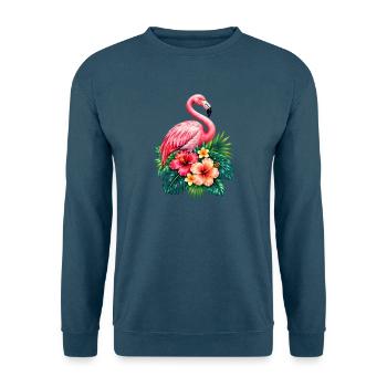 Niedlicher Flamingo Süße Flamingos - Unisex Pullover - Indigoblau - Vorne