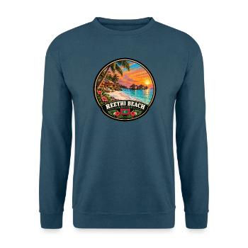 Reethi Beach Malediven Strand Meer Sunset - Unisex Pullover - Indigoblau - Vorne