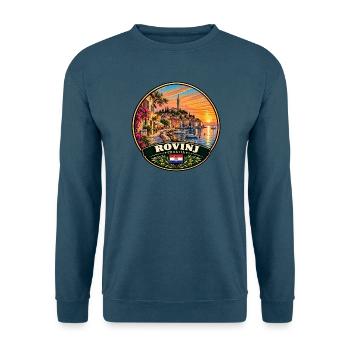 Rovinj Kroatien Hafen Stadt Sonnenuntergang Meer - Unisex Pullover - Indigoblau - Vorne