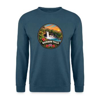 Rainbow Falls Hawaii Wasserfall Natur Wald - Unisex Pullover - Indigoblau - Vorne