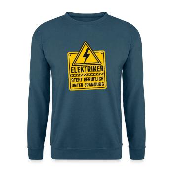 Elektriker unter Spannung Beruf - Unisex Pullover - Indigoblau - Vorne