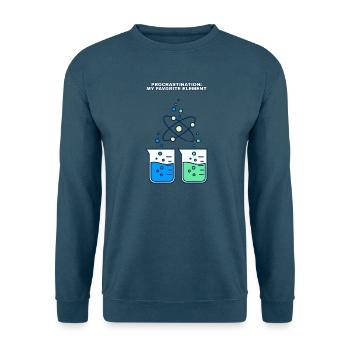 Prokrastination – meine Lieblings-Elementwissenschaft - Unisex Pullover - Indigoblau - Vorne