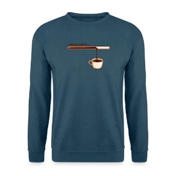 Coffee Loading Kaffee Spruch für Kaffeeliebhaber - Unisex Pullover - Indigoblau - Vorne