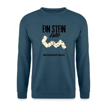 Domino Effekt Dominosteine Spiel Strategie Retro - Unisex Pullover - Indigoblau - Vorne