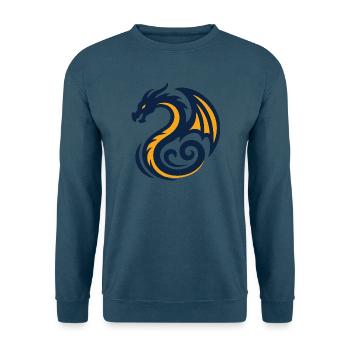 Tribal Drache Wappen Logo - Unisex Pullover - Indigoblau - Vorne