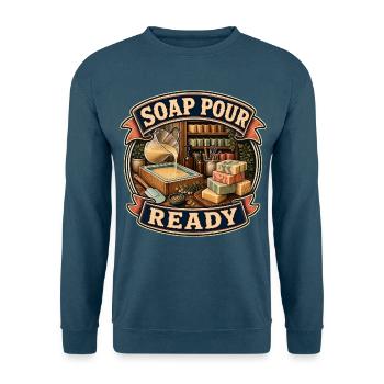 SOAP POUR READY - Unisex Pullover - Indigoblau - Vorne