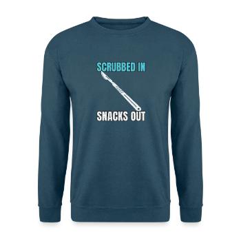 OP Pflege - Scrubbed In Snacks Out - Chirurgie OTA - Unisex Pullover - Indigoblau - Vorne