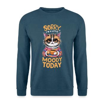 Es Tut Mir Leid, Eine Kleine Launische Katze - Unisex Pullover - Indigoblau - Vorne
