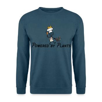Powered by Plants – Lustiger veganer Koch - Unisex Pullover - Indigoblau - Vorne