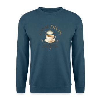 Café Divin während einer Kaffeepause - Unisex Pullover - Indigoblau - Vorne