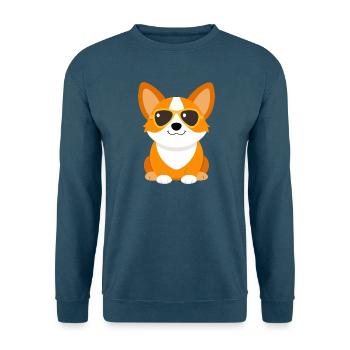 Süßer Corgi - Unisex Pullover - Indigoblau - Vorne