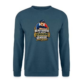 Gutaussehender Kerl und von Beruf Gendarm - Unisex Pullover - Indigoblau - Vorne