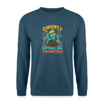  Currently Untangling Your Mistakes Elektriker - Unisex Pullover - Indigoblau - Vorne