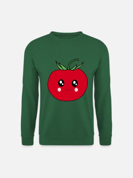 lustiges Tomaten Food Design Kawaii Geschenk - Unisex Pullover - Grün