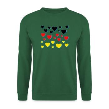 deutschland schwarz rot gold - Unisex Pullover - Grün - Vorne