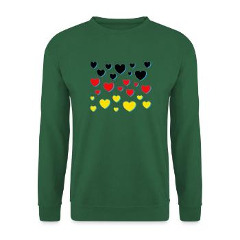 deutschland schwarz rot gold - Unisex Pullover - Grün - Vorne