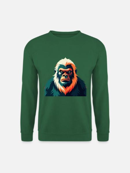 Yeti Cartoon Figur Buntes Haustier Tier - Unisex Pullover - Grün