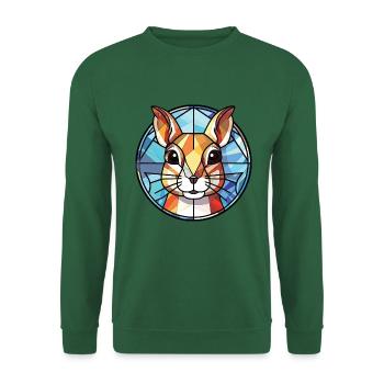 Chipmunk bunte Aquarell-Tierillustration - Unisex Pullover - Grün - Vorne