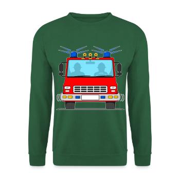 Fire engine without lettering - Unisex Sweatshirt - green - Front