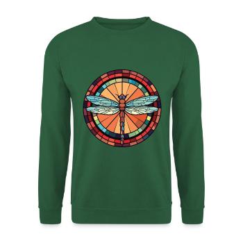 Libelle Bunte Aquarell-Tierillustration - Unisex Pullover - Grün - Vorne