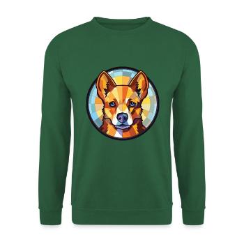 Lancashire Heeler Hunderasse buntes Aquarell - Unisex Pullover - Grün - Vorne