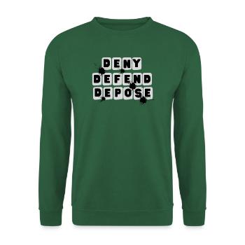 VERWEIGERN VERTEIDIGEN ABSETZEN - Unisex Pullover - Grün - Vorne