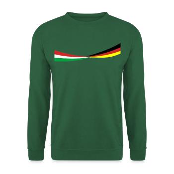 Italien - Deutschland - Schmal - Banner Sport Flag - Unisex Pullover - Grün - Vorne